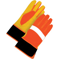 Gants haute visibilit&eacute;, Taille Grand, Paume Cuir fleur Air Extreme Inc.