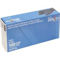 Puncture-Resistant Medical-Grade Disposable Gloves, Large, Nitrile, 5-mil, Powder-Free, Black, Class 2 Air Extreme Inc.