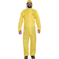 Microchem&reg; Medium-Duty Disposable Coveralls, Small, Yellow, Polypropylene Air Extreme Inc.