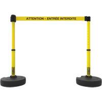 Plus Barrier Post Set, Plastic, 42" H, Yellow Tape, 15' Tape Length Air Extreme Inc.