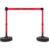 Plus Barrier Post Set, Plastic, 42" H, Red Tape, 15' Tape Length Air Extreme Inc.