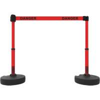 Plus Barrier Post Set, Plastic, 42" H, Red Tape, 15' Tape Length Air Extreme Inc.