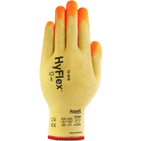 Gants haute visibilit&eacute; r&eacute;sistants aux coupures HyFlex, Taille 6, Calibre 13, Rev&ecirc;tement Mousse de nitrile, Enveloppe en Acier inoxydable/Kevlar/Spandex, ASTM ANSI niveau A5/EN 388 niveau E Air Extreme Inc.