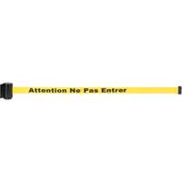 Barri&egrave;re &agrave; fixation murale avec ruban magn&eacute;tique, Acier, Fixation par vis, 7', Ruban Jaune Air Extreme Inc.