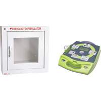 AED Plus&reg; Defibrillator with Alarmed Flush Wall Cabinet, Automatic, English, Class 4 Air Extreme Inc.