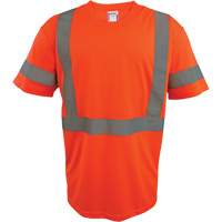 Chemise de s&eacute;curit&eacute; &agrave; manches courtes, Polyester, 2T-Grand, Orange haute visibilit&eacute; Air Extreme Inc.