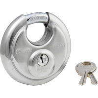 Shrouded Disc Padlock, Silver, Keyed Different, Stainless Steel, 2-3/4" Width Air Extreme Inc.