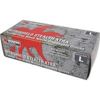 Gants jetables NitriShield Stealth Extra, Grand, Nitrile, 6 mils, Sans poudre, Noir Air Extreme Inc.