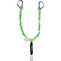 Miller&reg; StretchStop&reg; Shock-Absorbing Lanyard, 6', Scaffold Hook Center, Locking Snap Hook Leg Ends, Polyester Air Extreme Inc.