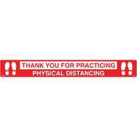 "Physical Distancing" Floor Sign, Adhesive, English with Pictogram Air Extreme Inc.
