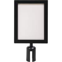 Cadre d'enseigne pour poteau de barri&egrave;re pour le contr&ocirc;le des foules, Noir Air Extreme Inc.