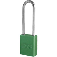 American Lock&reg; Safety Padlock, Green, Keyed Different, Aluminum, 1-1/2" Width Air Extreme Inc.