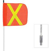 Safety Whip&reg; Non-Powered Heavy-Duty Fibreglass Whip, Threaded Mount, 6' High, Orange with Reflective Air Extreme Inc.