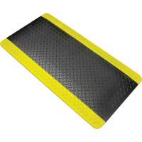 Tapis antifatigue, Losange, 1-2/3' x 3-1/4' x 3/4", Noir/Jaune, Polyur&eacute;thane Air Extreme Inc.