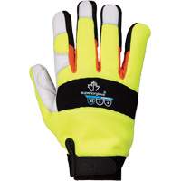 Gants de m&eacute;canicien &agrave; haute visibilit&eacute; ClutchGear, Paume Cuir fleur de ch&egrave;vre, Taille Moyen Air Extreme Inc.