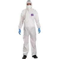 AlphaTec Microchem&reg; 3-Piece Chemical Resistant Coveralls with Hood, 2X-Large, White Air Extreme Inc.