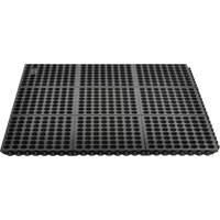 Tapis antifatigue &agrave; imbrication Cushion-Ease 550, &agrave; fentes, 3' x 3' x 3/4", Noir, Caoutchouc Air Extreme Inc.
