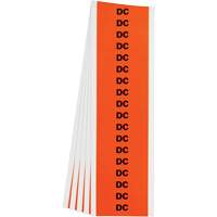 "DC" Conduit & Voltage Labels, 1/2" x 2-1/4", Cloth/Vinyl, English Air Extreme Inc.