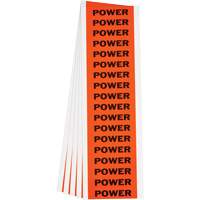 "Power" Conduit & Voltage Labels, 1/2" x 2-1/4", Cloth/Vinyl, English Air Extreme Inc.