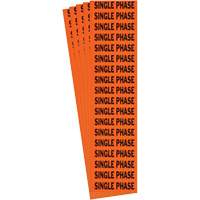 "Single Phase" Conduit & Voltage Labels, 1/2" x 2-1/4", Cloth/Vinyl, English Air Extreme Inc.