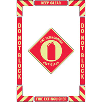 Trousse de marquage du sol ?Fire Extinguisher? (extincteur), Adh&eacute;sif, Anglais avec pictogramme Air Extreme Inc.
