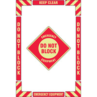 Trousse de marquage du sol ?Emergency Equipment? (&eacute;quipement durgence), Adh&eacute;sif, Anglais avec pictogramme Air Extreme Inc.