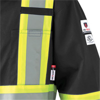 7702BK FR-Tech&reg; 88/12 FR Arc Rated Coveralls, Size 36, Black, 9.7 cal/cm² Air Extreme Inc.