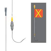 Safety Whip&reg; All-Weather Super-Duty Warning Whips with Constant LED Light, Spring Mount, 3' High, Orange with Reflective Air Extreme Inc.