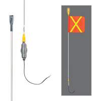 Safety Whip&reg; All-Weather Super-Duty Warning Whips with Constant LED Light, Spring Mount, 5' High, Orange with Reflective Air Extreme Inc.