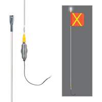 Safety Whip&reg; All-Weather Super-Duty Warning Whips with Constant LED Light, Spring Mount, 5' High, Orange with Reflective Air Extreme Inc.