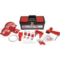 Lockout Tagout Kit with Aluminum Safety Padlocks in Toolbox, Valve Kit, 32 Components Air Extreme Inc.