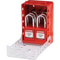 Boîte de cadenassage de groupe ultra compacte avec cadenas de s&eacute;curit&eacute; en nylon, Rouge Air Extreme Inc.