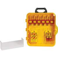 Station de cadenassage avec cadenas de s&eacute;curit&eacute; en nylon &agrave; cl&eacute; utilisant des cl&eacute;s identiques, Cadenas Plastique, Capacit&eacute; de 6, Cadenas Compris Air Extreme Inc.