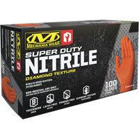 Gants robustes jetables, 9/Moyen, Nitrile, 8 mils, Sans poudre, Orange Air Extreme Inc.