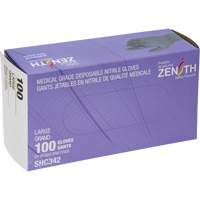 Gants jetables de calibre m&eacute;dical, Grand, Nitrile, 6 mils, Sans poudre, Noir, Classe 2 Air Extreme Inc.