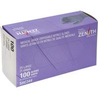 Gants jetables de calibre m&eacute;dical, 2T-Grand, Nitrile, 6 mils, Sans poudre, Noir, Classe 2 Air Extreme Inc.