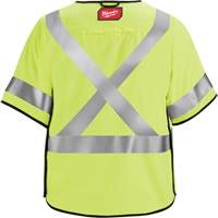 Breakaway Mesh Safety Vest, Black/High Visibility Lime-Yellow, Medium/Small Air Extreme Inc.