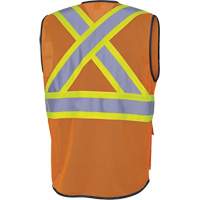 6960 Veste de s&eacute;curit&eacute; &agrave; maille en avant, Orange haute visibilit&eacute;, Moyen, Polyester Air Extreme Inc.