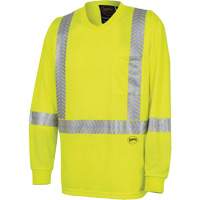6905A Ultra-Cool Ultra-Breathable Long-Sleeved Safety Shirt, X-Small, High Visibility Lime-Yellow Air Extreme Inc.