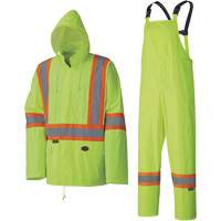 5599 Lightweight Waterproof Rain Suit, Polyester/PVC, X-Small, High Visibility Lime-Yellow Air Extreme Inc.