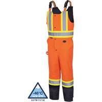 5040BB Waterproof Quilted Bib Pants, Polyester, X-Small, Black/High Visibility Orange Air Extreme Inc.