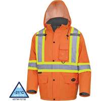 5030 Waterproof Quilted Safety Parka, High Visibility Orange, Small Air Extreme Inc.