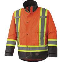 5400 300D Trilobal Ripstop Waterproof Safety Jacket, Polyester, Black/High Visibility Orange, 2X-Large Air Extreme Inc.