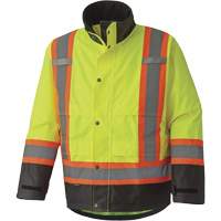 5401 300D Trilobal Ripstop Waterproof Safety Jacket, Polyester, Black/High Visibility Lime-Yellow, X-Small Air Extreme Inc.