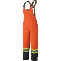 5404 300D Trilobal Ripstop Waterproof Bib Pants, Polyester, Small, Black/High Visibility Orange Air Extreme Inc.