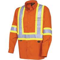 4441 Ultra-Cool Long-Sleeved Safety Shirt, Cotton, Small, High Visibility Orange Air Extreme Inc.