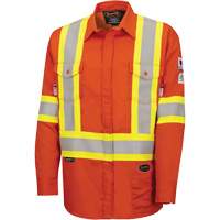7743 FR-Tech&reg; Flame-Resistant Safety Shirt, Small, High Visibility Orange Air Extreme Inc.