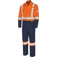 7702BB FR-Tech&reg; 2-Tone Safety Coverall, Size 36, Navy Blue/Orange, 10 cal/cm² Air Extreme Inc.