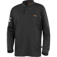 332 FR Interlock Henley Shirt, Small, Black Air Extreme Inc.