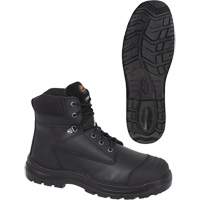 1025 Bottes de travail 6" noires, Cuir, Embout Acier, Taille 10 Air Extreme Inc.